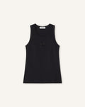 MOTHER AND CHILD EMBROIDERED COTTON JERSEY TANK TOP