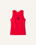 MOTHER AND CHILD EMBROIDERED COTTON JERSEY TANK TOP