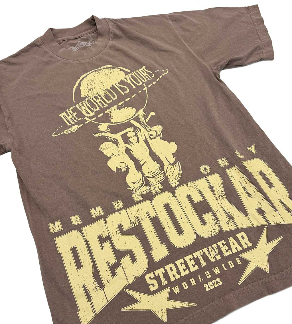 Restock AR The World Is Yours Tee Brown