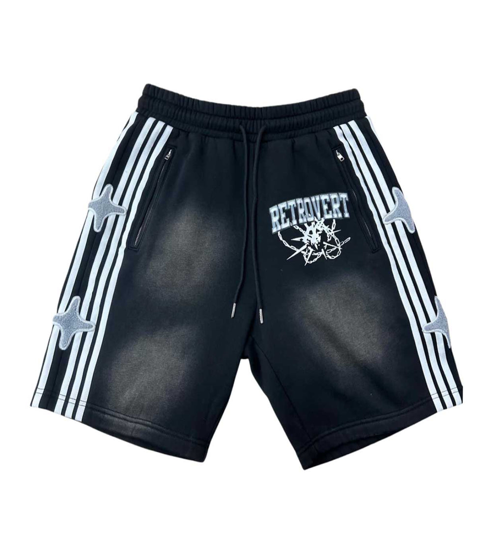 Retrovert Star Track Shorts Black