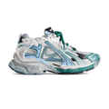 Runner Sneaker – White/Green/Blue