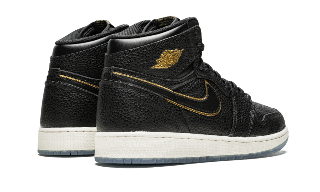 Air Jordan 1 Retro High OG GS "black gld lthr" 575441 031