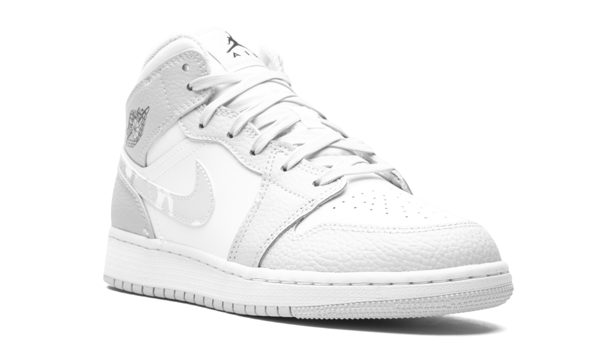 Air Jordan 1 MID SE GS "Grey Camo Swoosh" DD3235 100