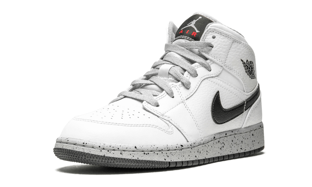Air Jordan 1 Mid GS "White Cement" 554725 115