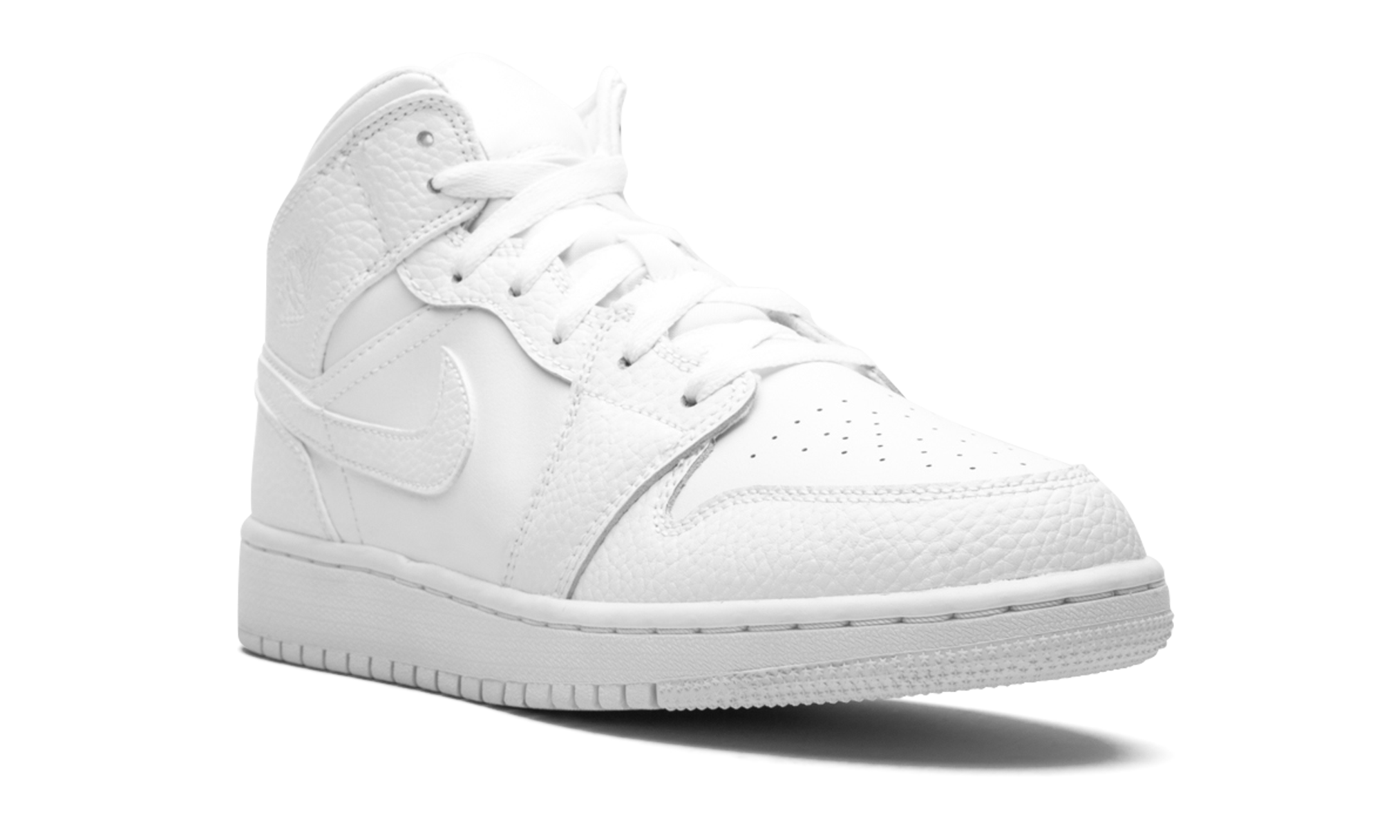 Air Jordan 1 Mid GS "Triple White" 554725 130