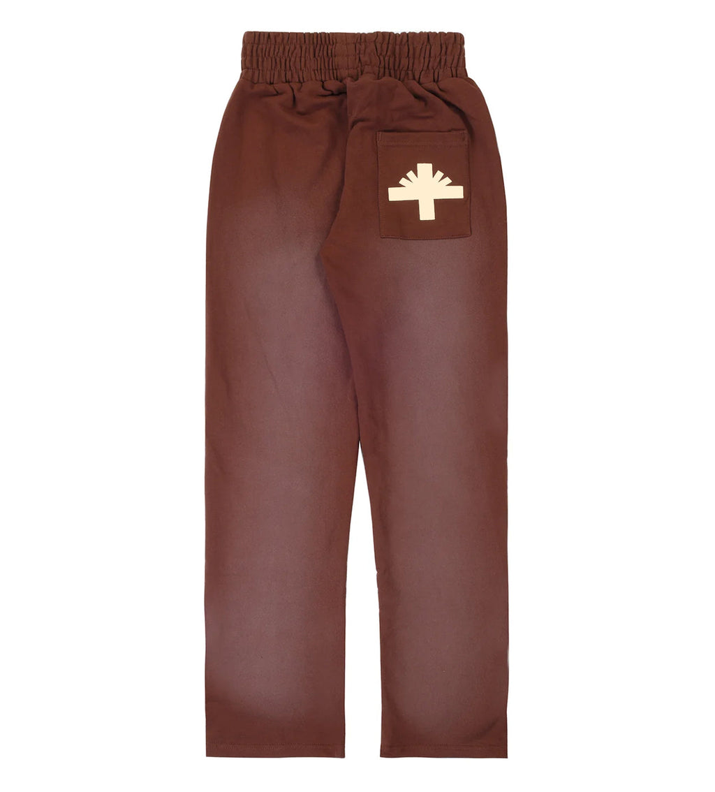 Vertabrae Logo Sweatpants Brown