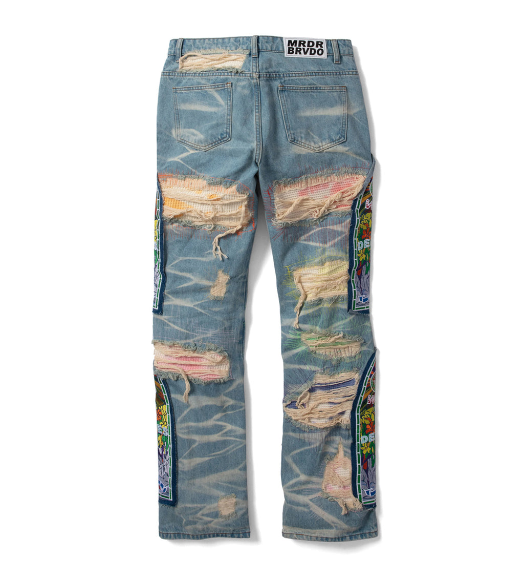 Who Decides War ROYGBIV Fusion Denim Sky Blue/Multi