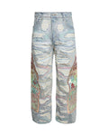Who Decides War Side Embroidery Denim Sky Blue/Multi