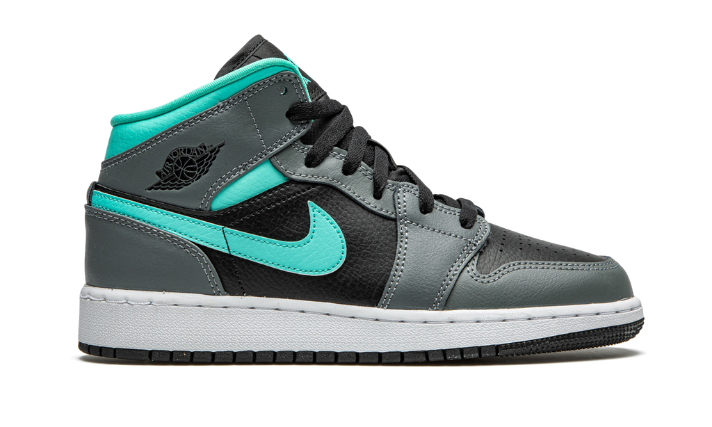 Air Jordan 1 Mid GS "Grey / Aqua" 554725 063