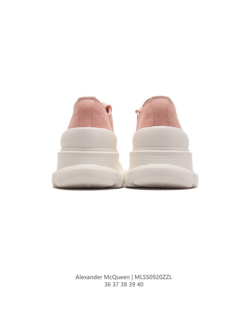 Alexander McQueen Women Tread Slick lace-up Sneakers 'Pink/White'
