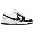 LV x Nike SB Dunk Low White Black Denim Monogram Sneaker
