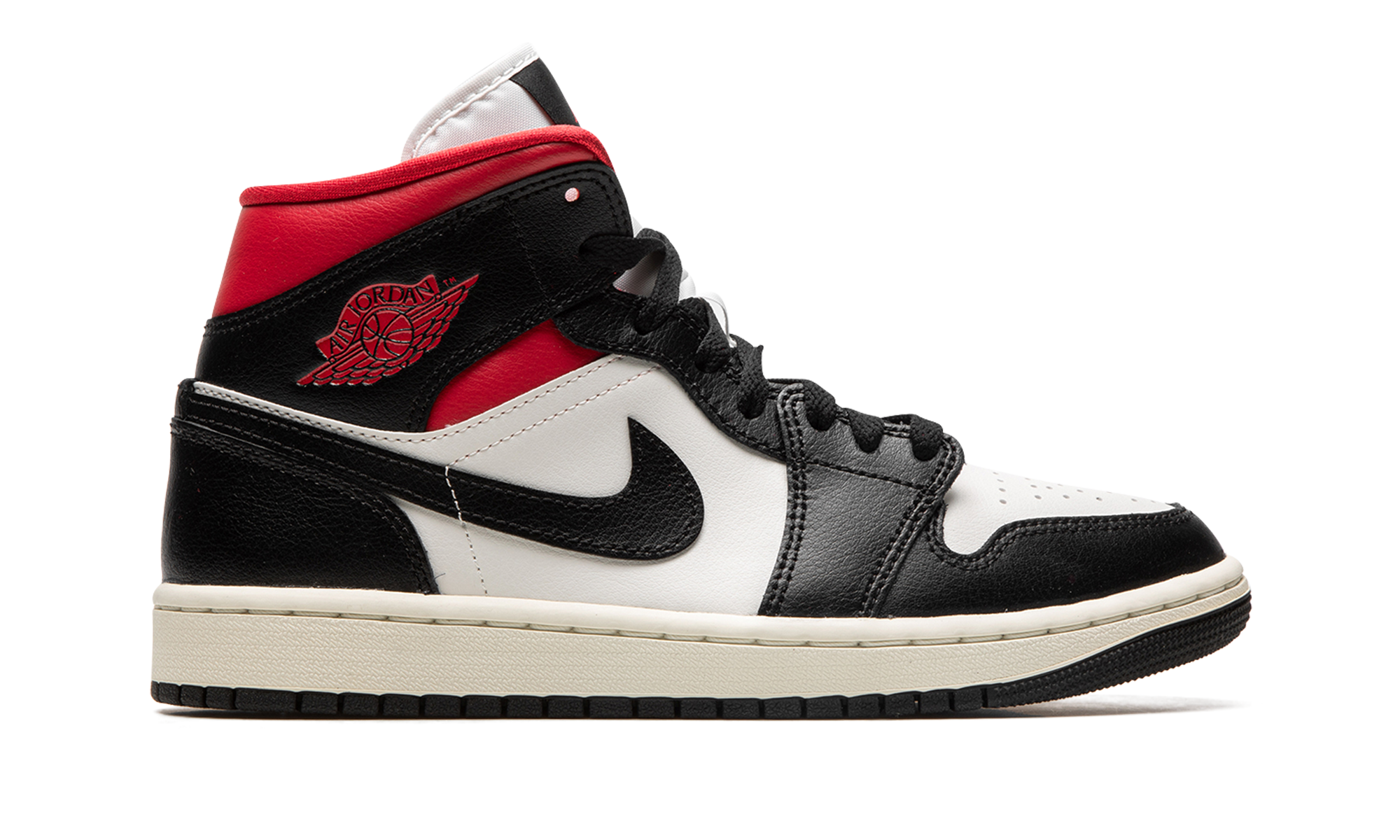 AIR JORDAN 1 MID WMNS "Black / Gym Red / Sail" BQ6472 061