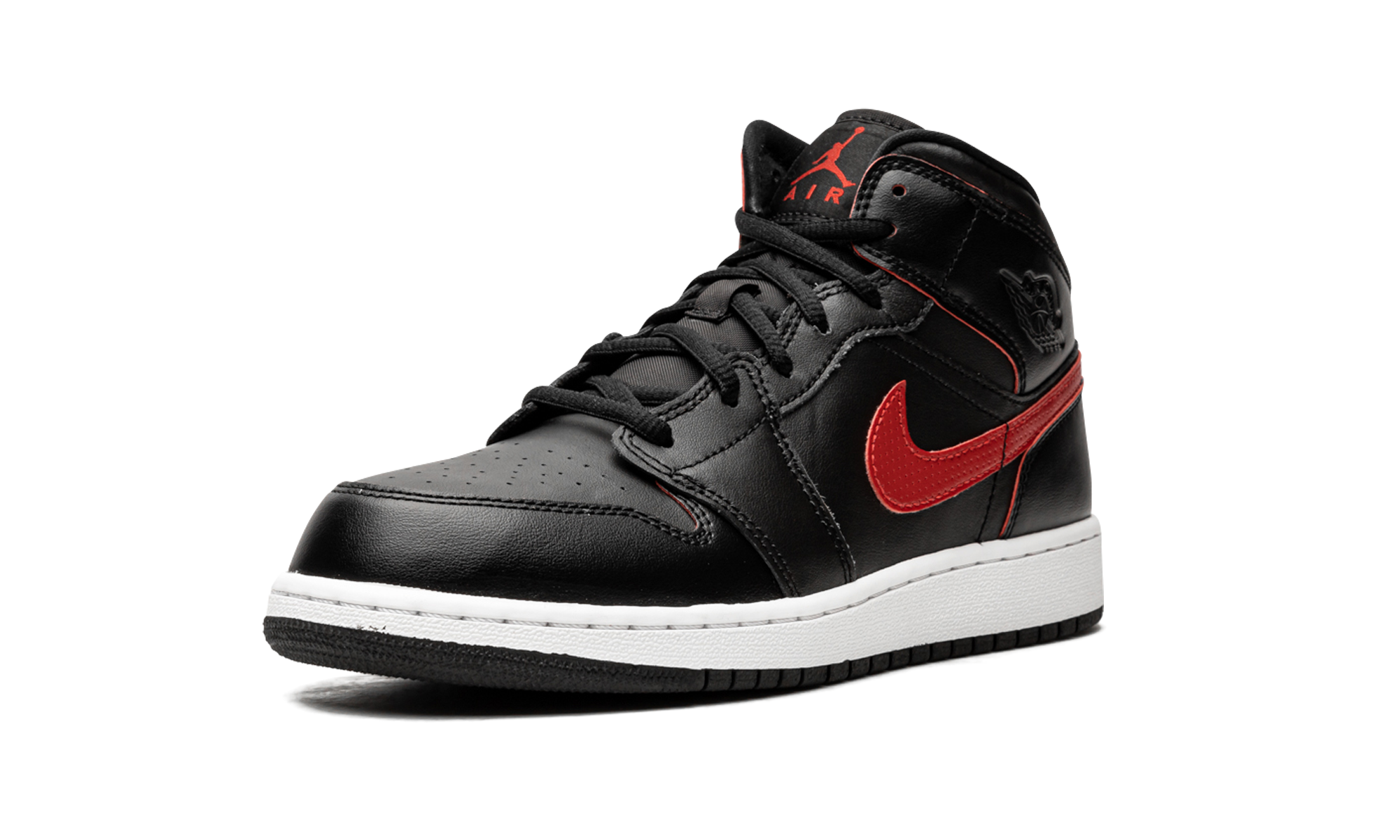 Air Jordan 1 Mid GS "Black / Gym Red" 554725 009