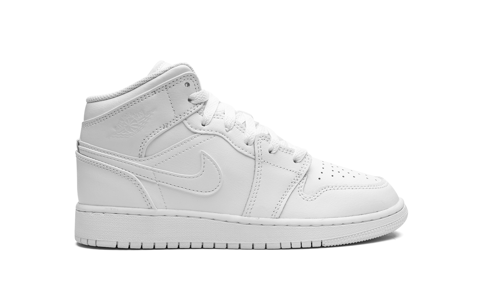 Air Jordan 1 Mid GS "Triple White 2023" 554725 136