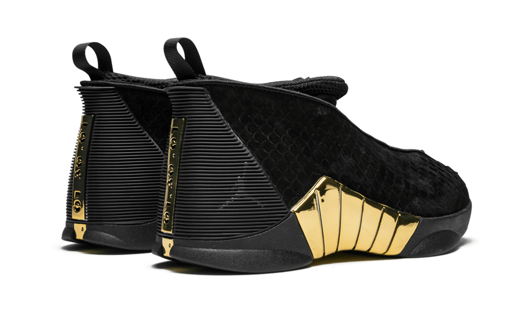 Air Jordan 15 Retro DB GS "BLACK WHITE - METALLIC GOLD" BV7110 017