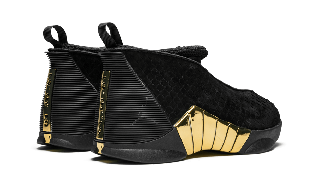 Air Jordan 15 Retro DB GS "BLACK WHITE - METALLIC GOLD" BV7110 017