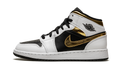 Air Jordan 1 Mid GS "White / Gold / Black" 554725 190