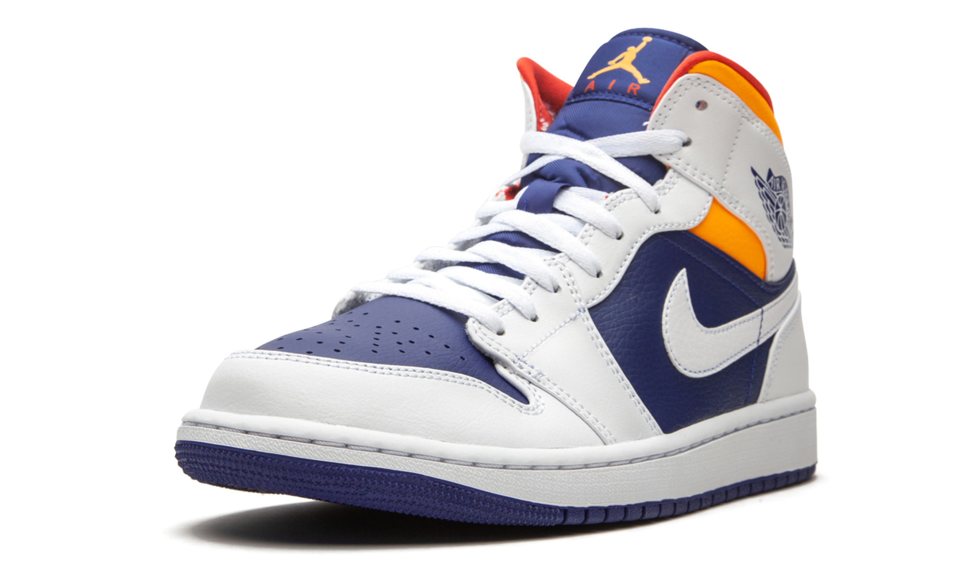 Air Jordan 1 Mid "Royal Blue / Laser Orange" 554724 131