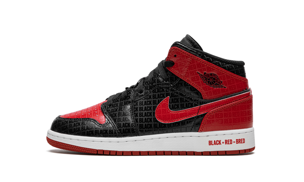 Air Jordan 1 Mid GS "Bred Text" DM9650 001