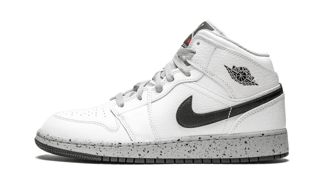 Air Jordan 1 Mid GS "White Cement" 554725 115