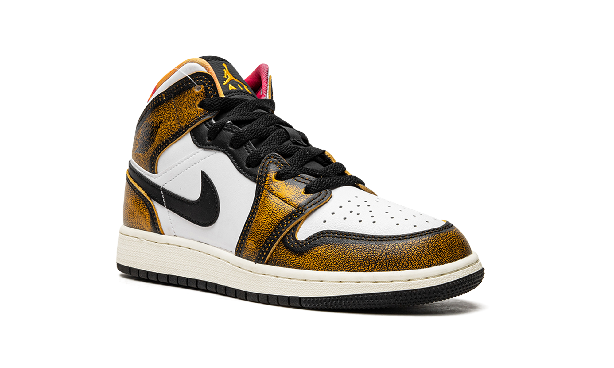 AIR JORDAN 1 MID SE GS "Orange Wear Away" DQ8418 071