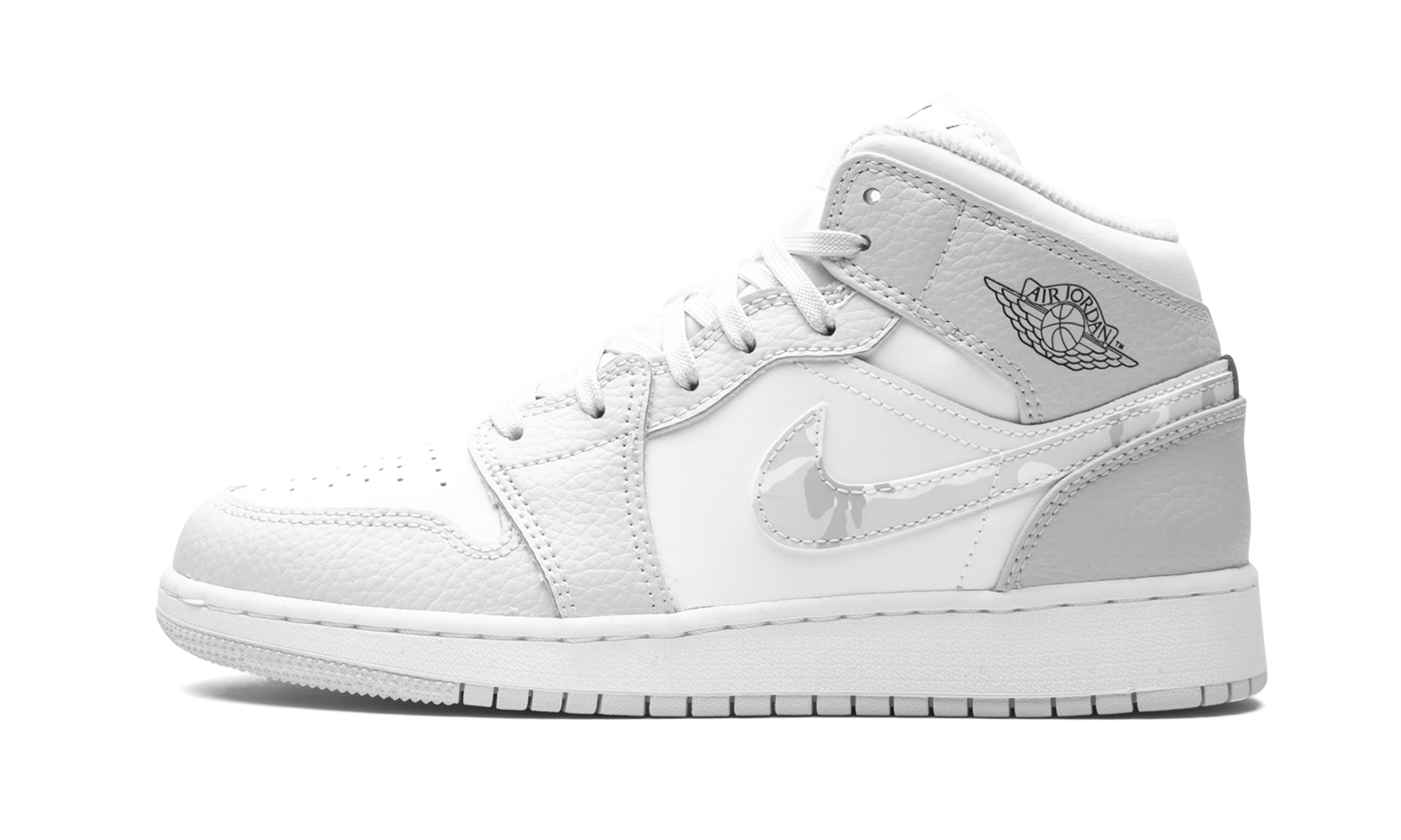 Air Jordan 1 MID SE GS "Grey Camo Swoosh" DD3235 100
