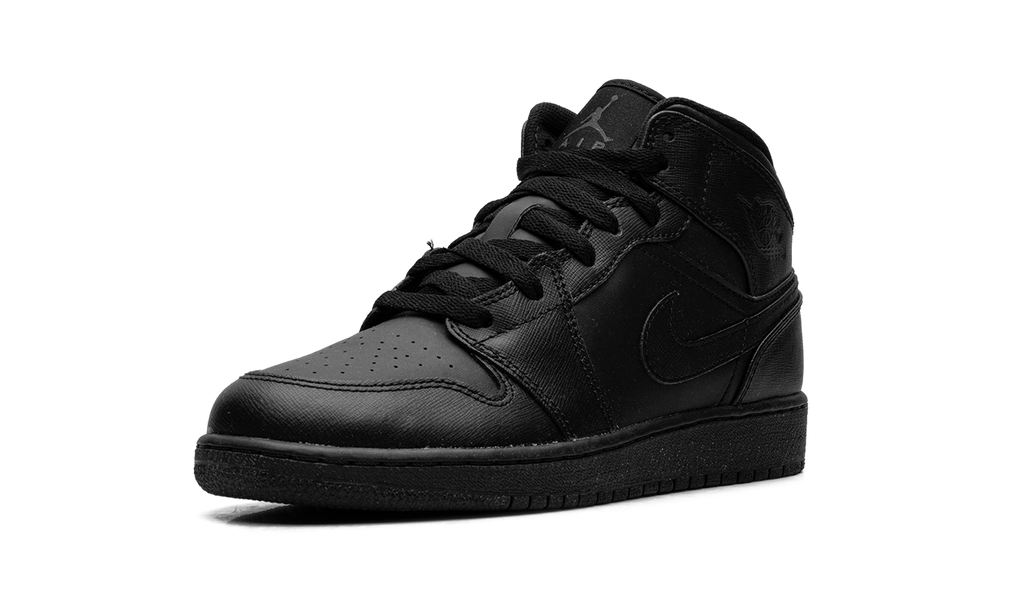 Air Jordan 1 Mid GS "Triple Black" 554725 010