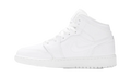 Air Jordan 1 Mid GS "2020 - Triple White" 554725 126
