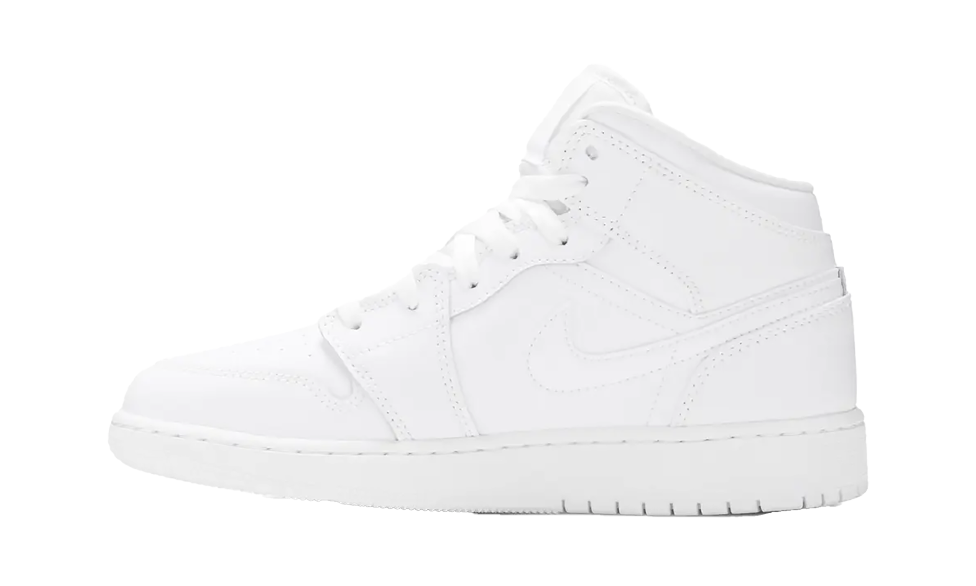 Air Jordan 1 Mid GS "2020 - Triple White" 554725 126