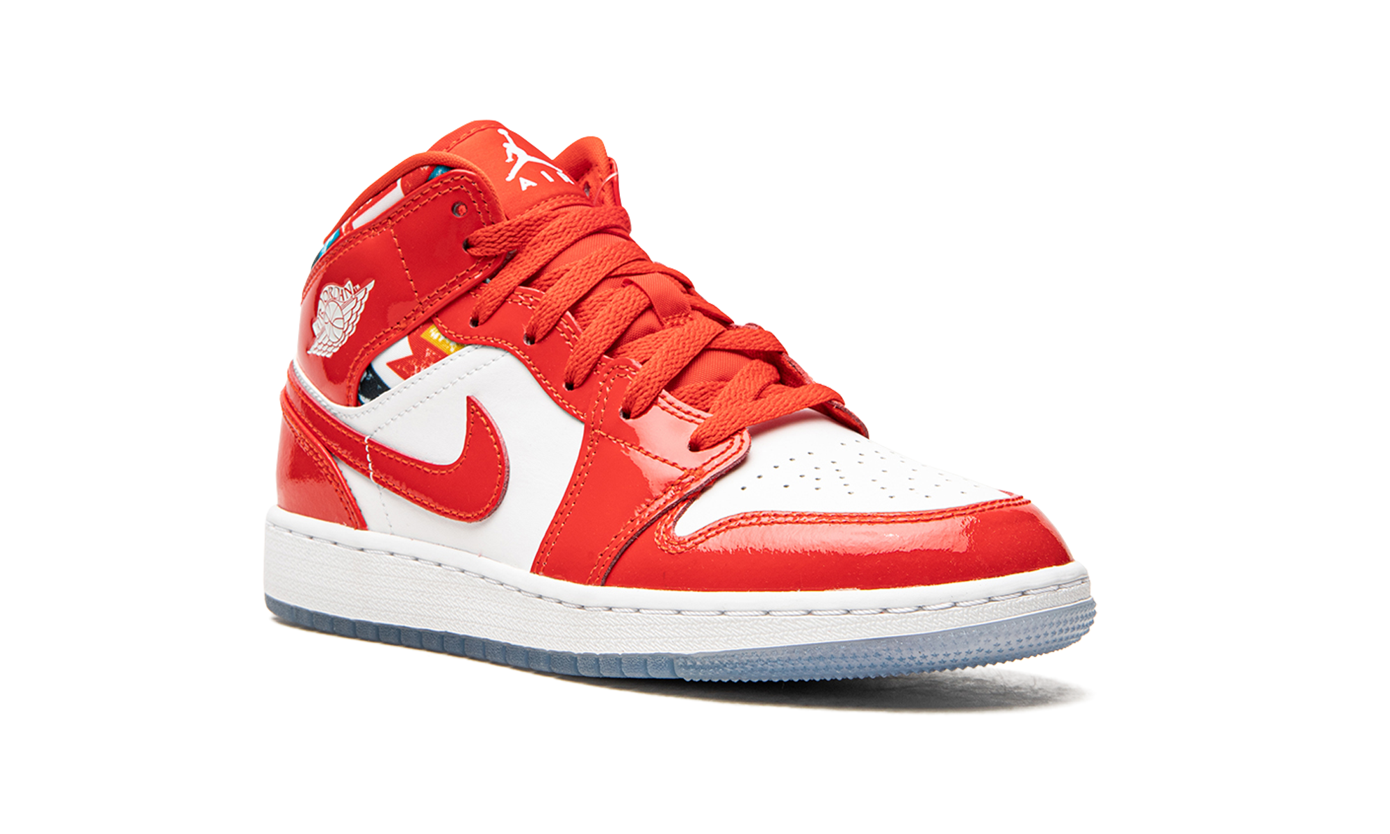 Air Jordan 1 Mid SE GS "Barcelona Sweater Red Patent" DC7248 600