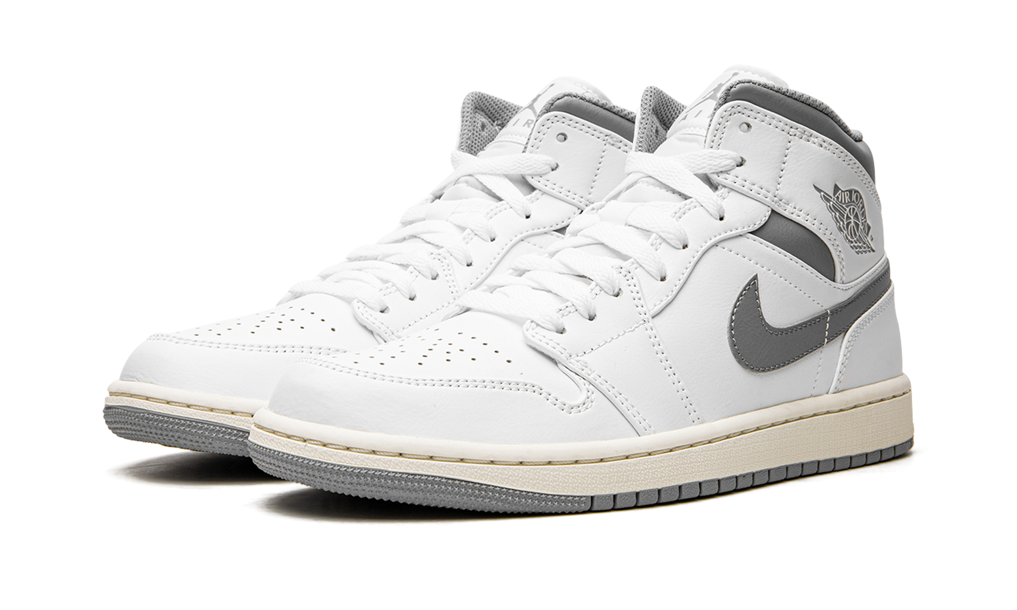 Air Jordan 1 Mid "White / Stealth Grey" 554724 135