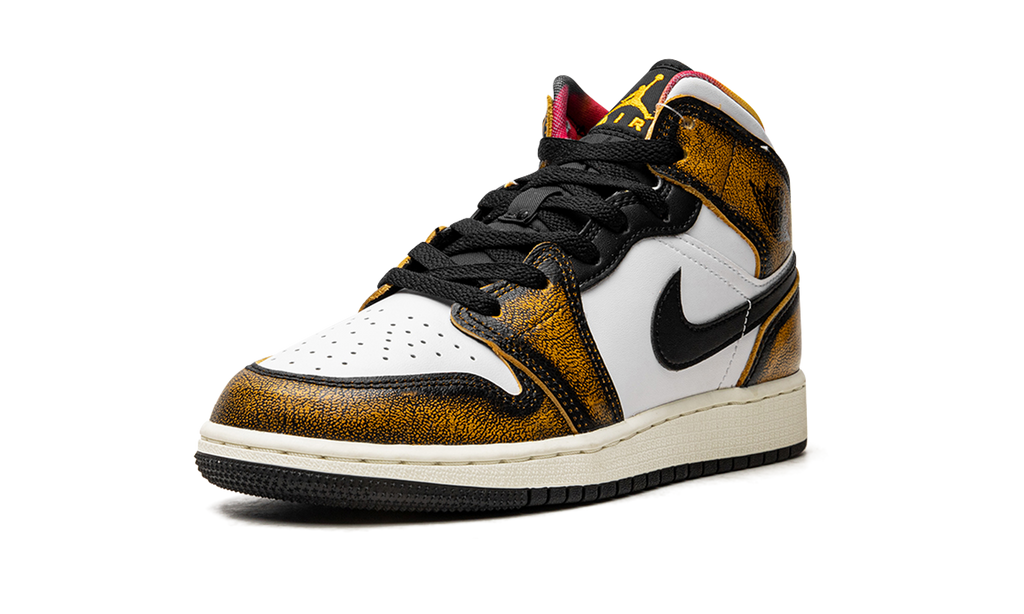 AIR JORDAN 1 MID SE GS "Orange Wear Away" DQ8418 071