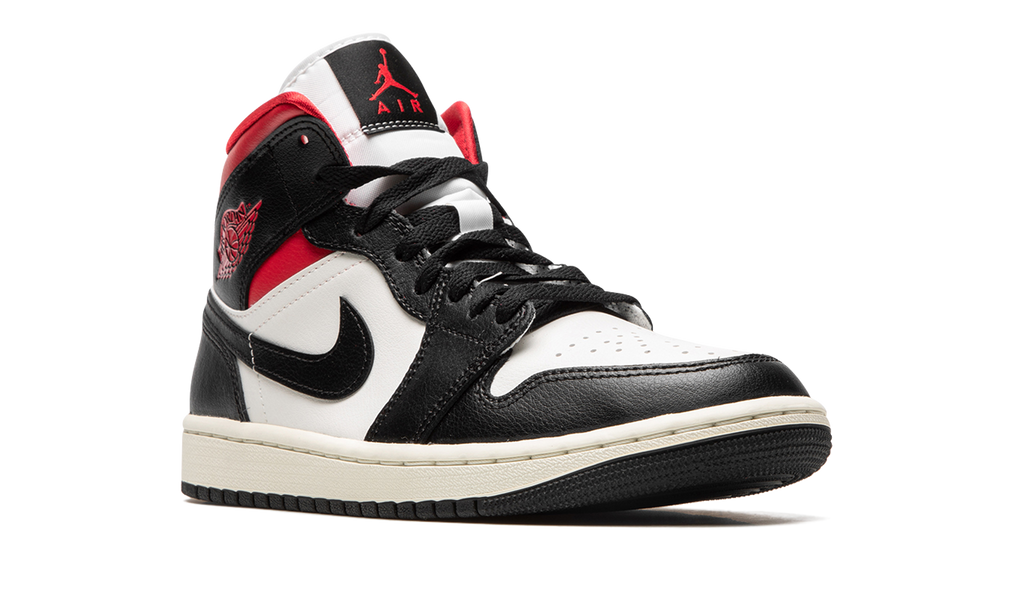 AIR JORDAN 1 MID WMNS "Black / Gym Red / Sail" BQ6472 061