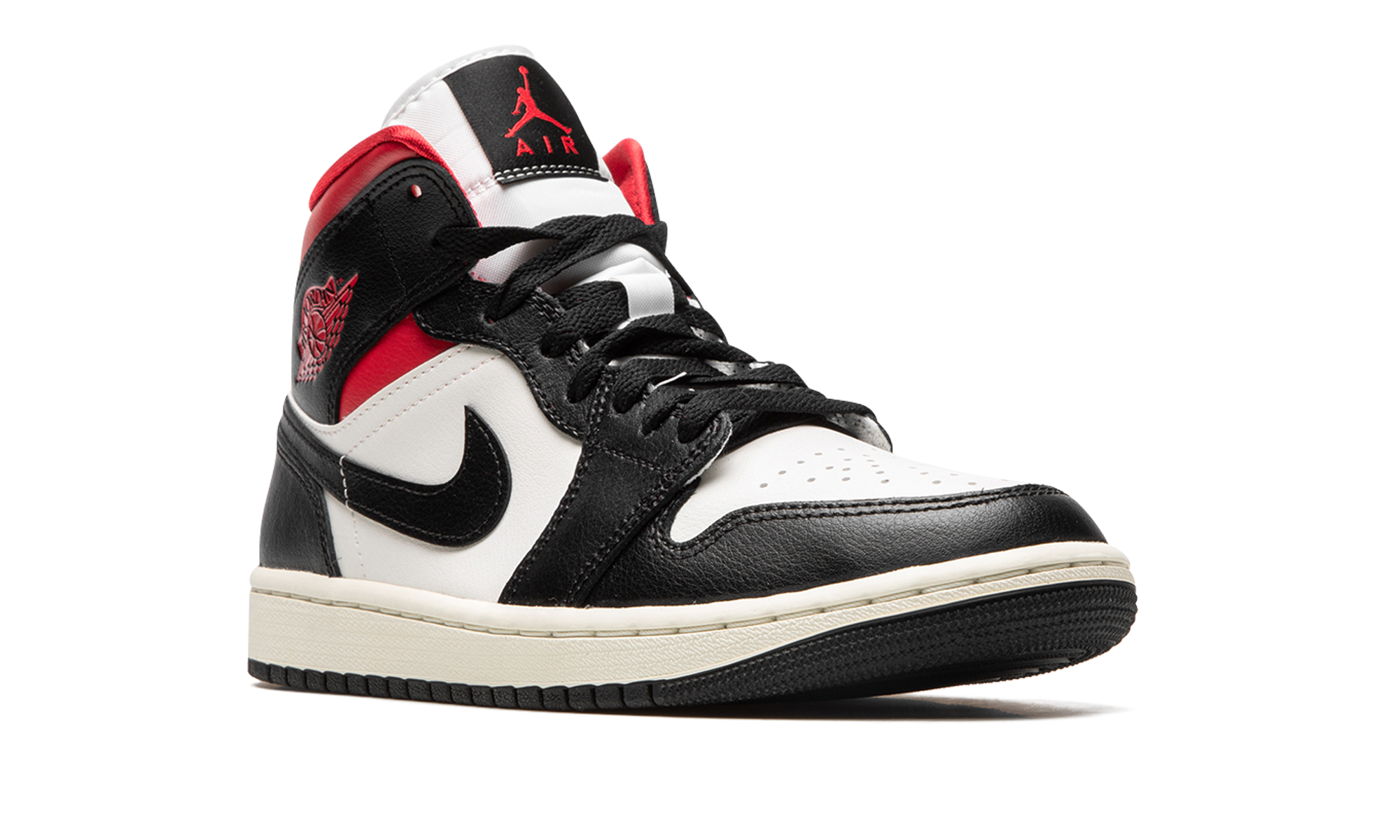 AIR JORDAN 1 MID WMNS "Black / Gym Red / Sail" BQ6472 061