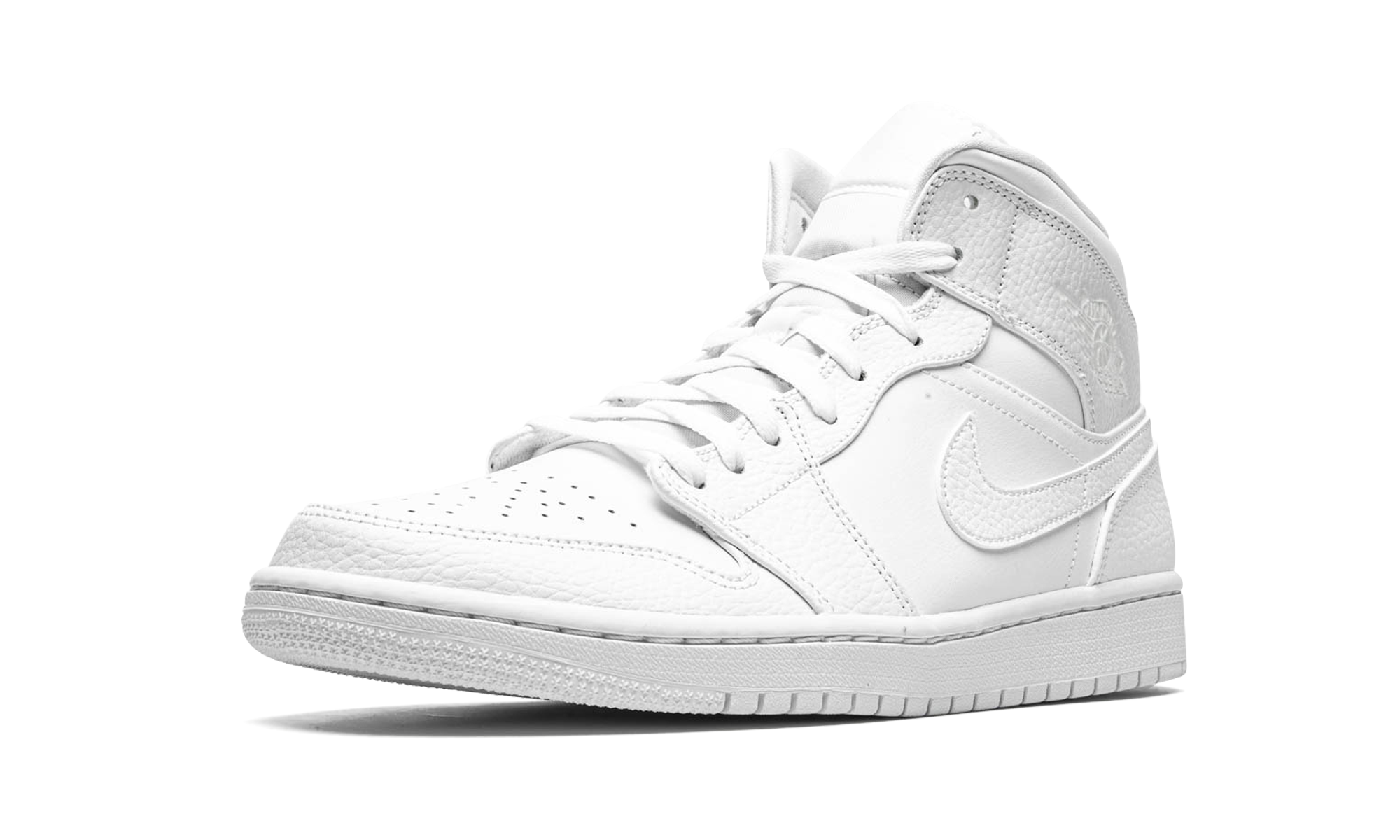 Air Jordan 1 Mid "Triple White" 554724 130