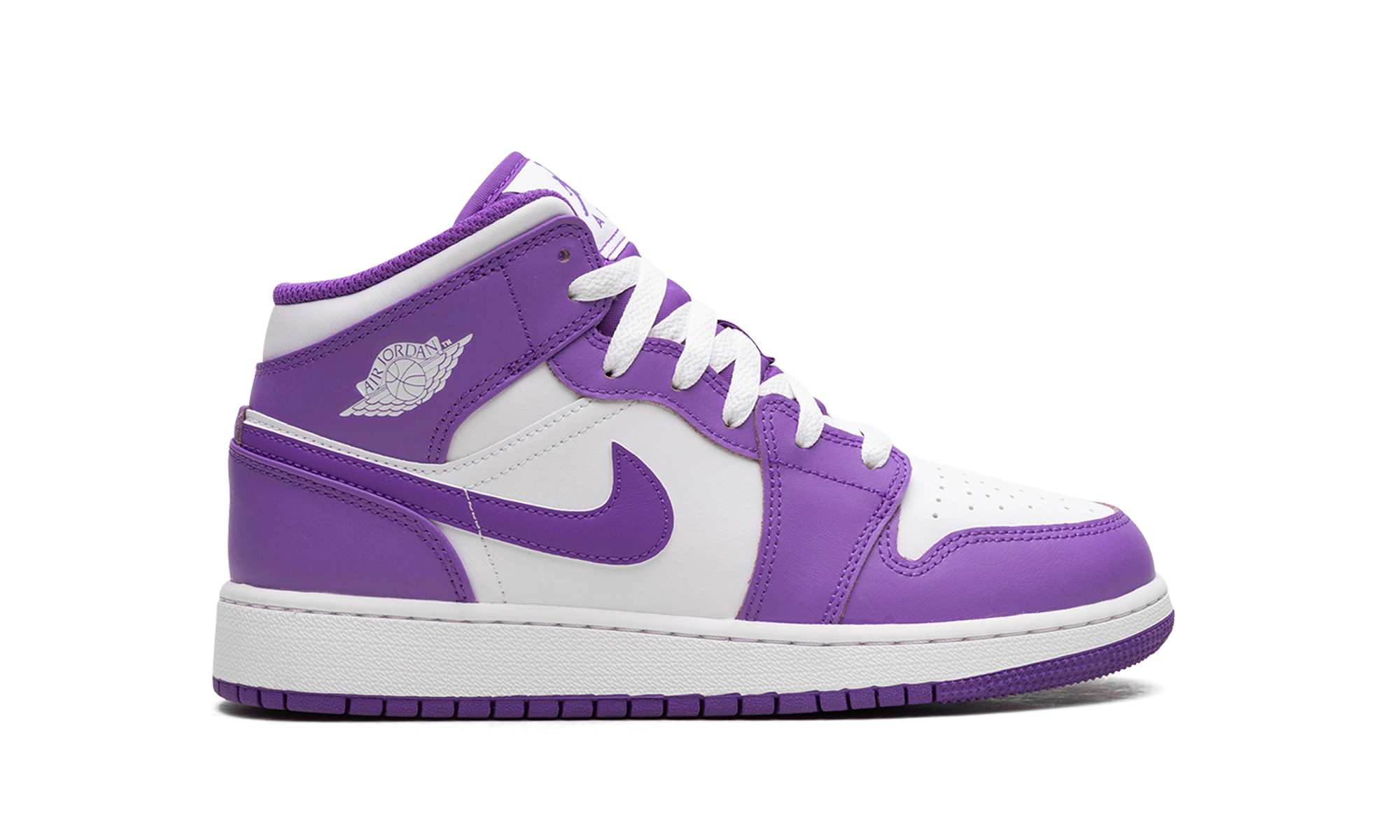 AIR JORDAN 1 MID GS "White / Purple Venom" DQ8423 511