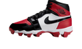 Air Jordan 1 Mid Cleat GS "Patent Bred Toe" HF6883 601