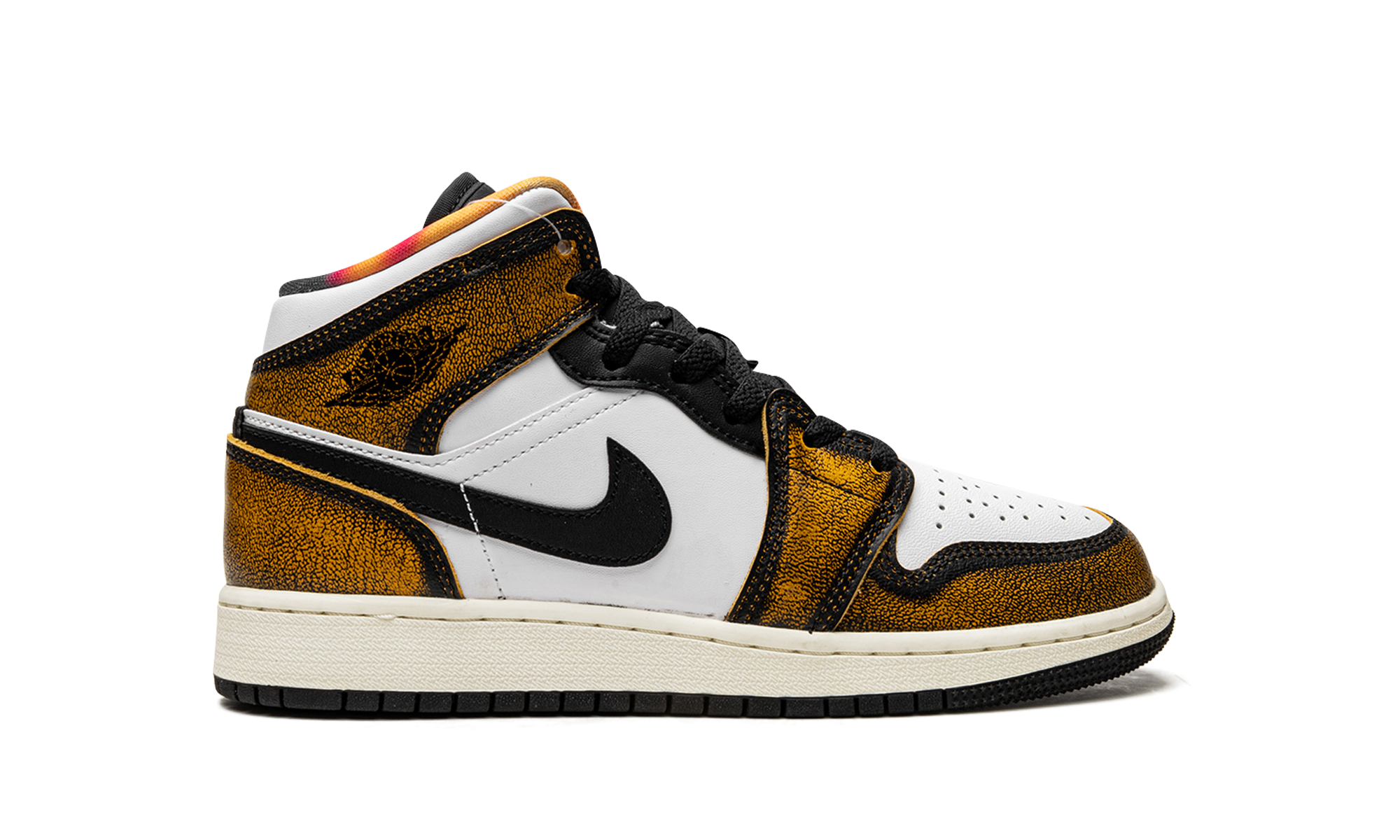 AIR JORDAN 1 MID SE GS "Orange Wear Away" DQ8418 071