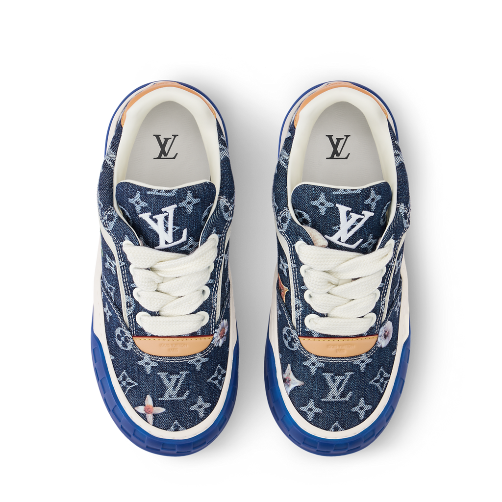 LV Tilted Sneaker Monogram Blue Denim