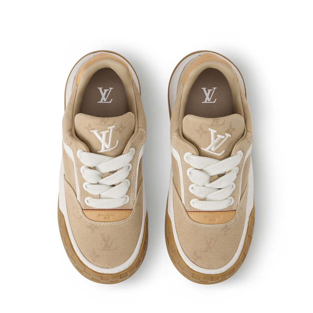 LV Tilted Sneaker Beige Denim
