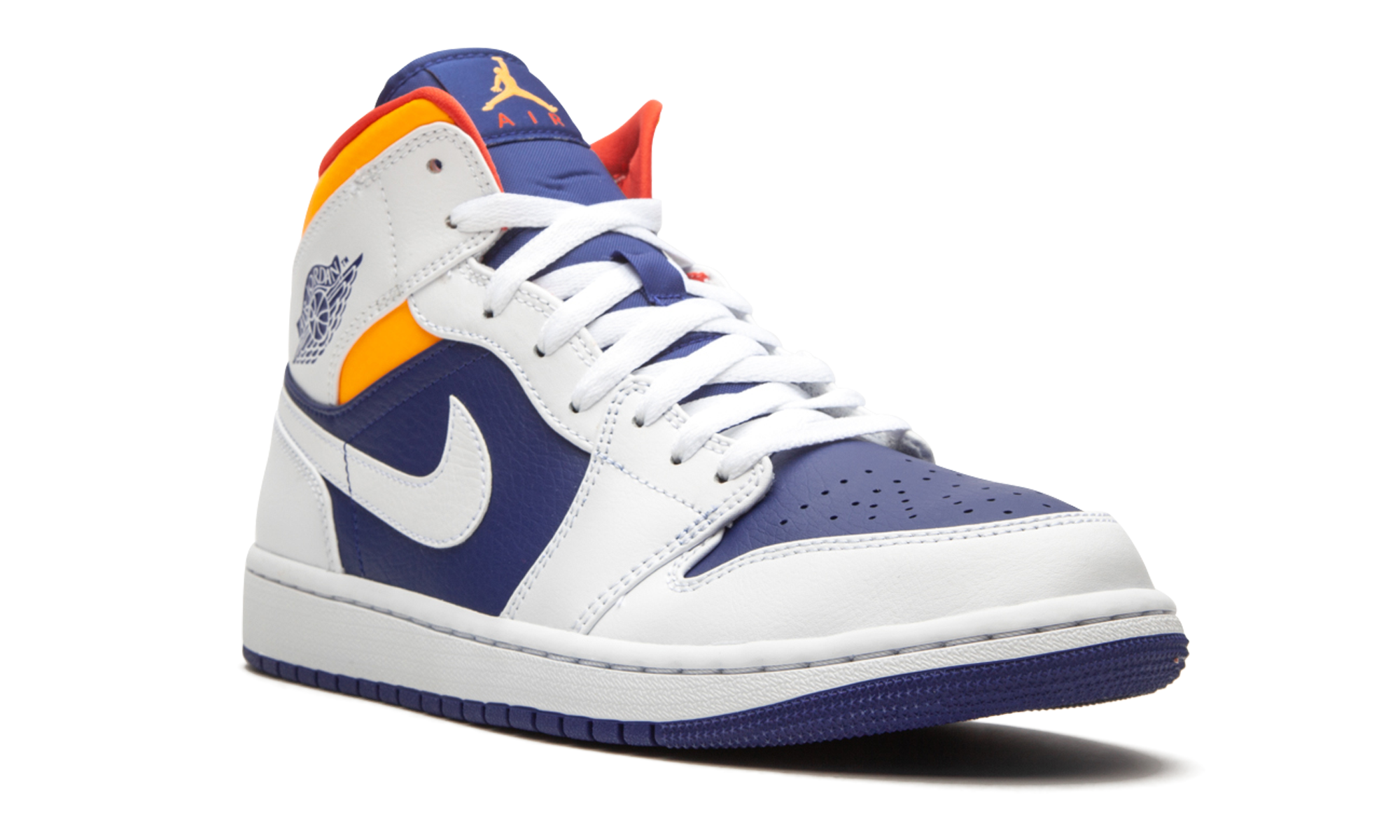 Air Jordan 1 Mid "Royal Blue / Laser Orange" 554724 131