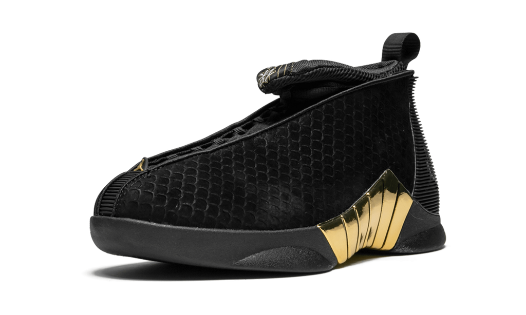 Air Jordan 15 Retro DB GS "BLACK WHITE - METALLIC GOLD" BV7110 017