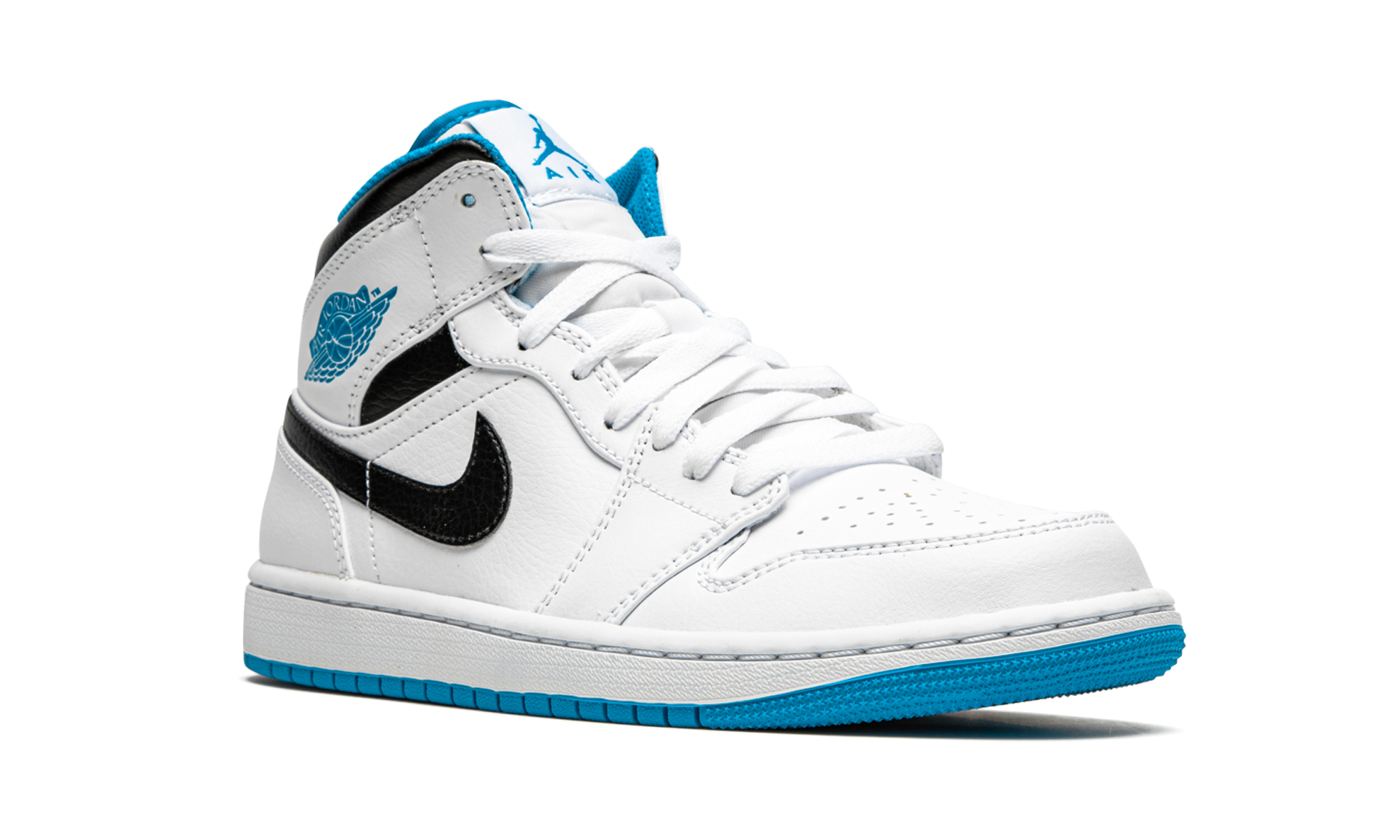 Air Jordan 1 Mid "White / Laser Blue" 554724 141