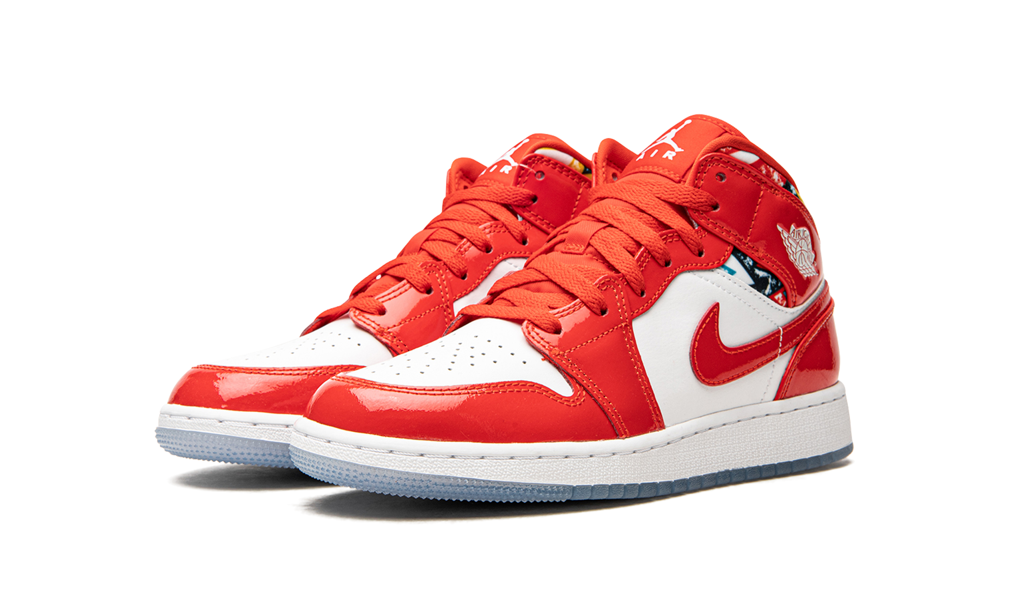 Air Jordan 1 Mid SE GS "Barcelona Sweater Red Patent" DC7248 600