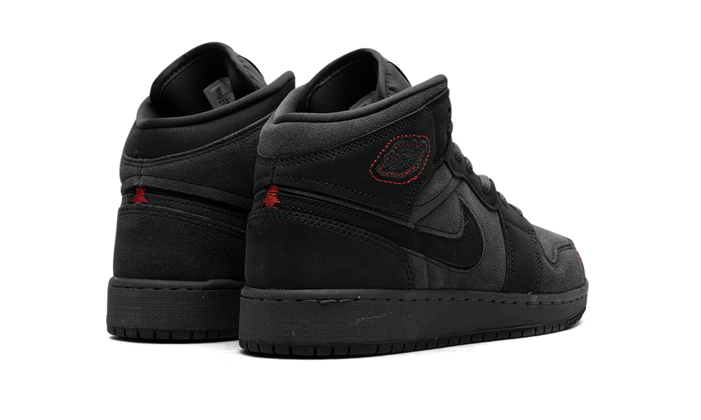 Air Jordan 1 Mid GS "BLACK SUEDE" FQ7742 001