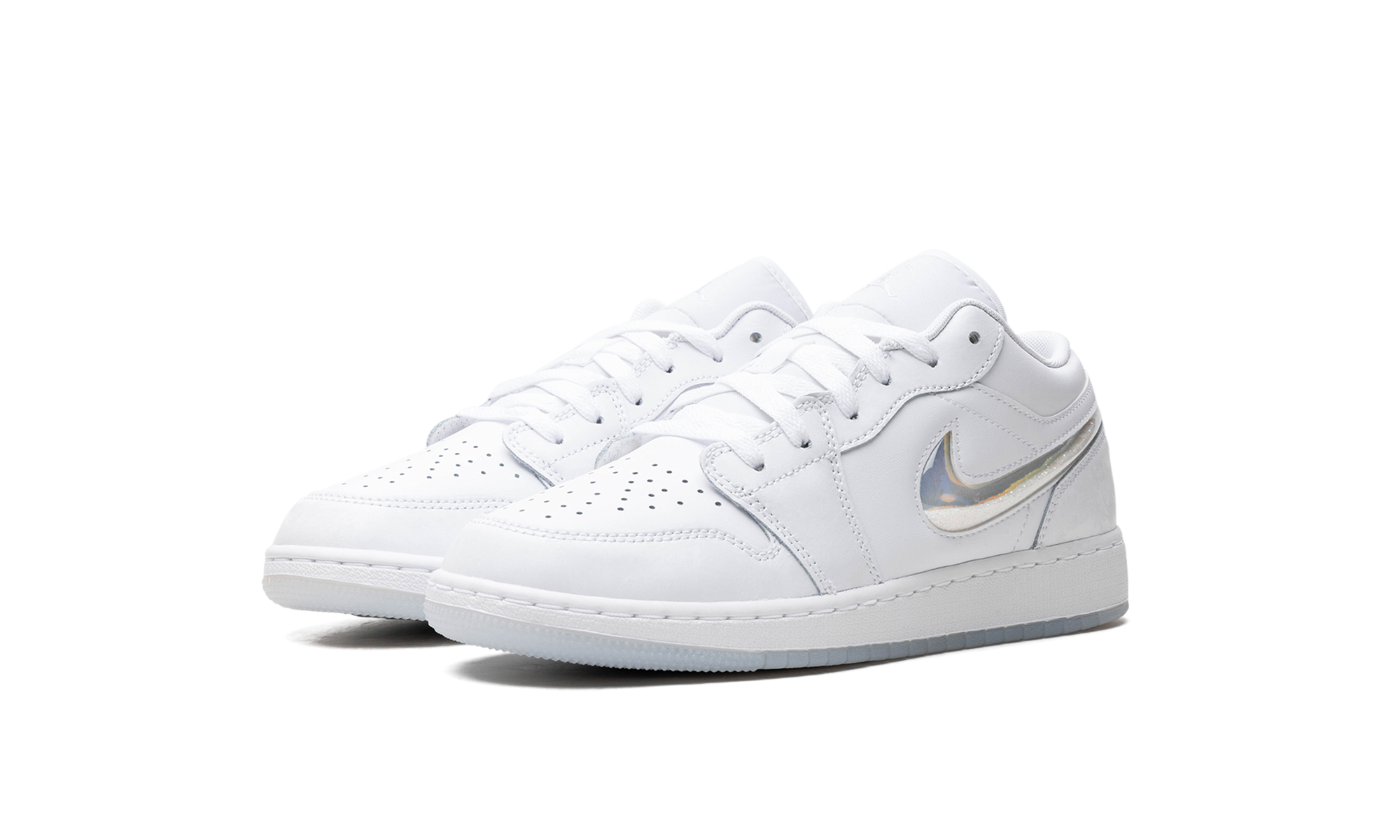Air Jordan 1 Low GS "Glitter Swoosh" FQ9112 100