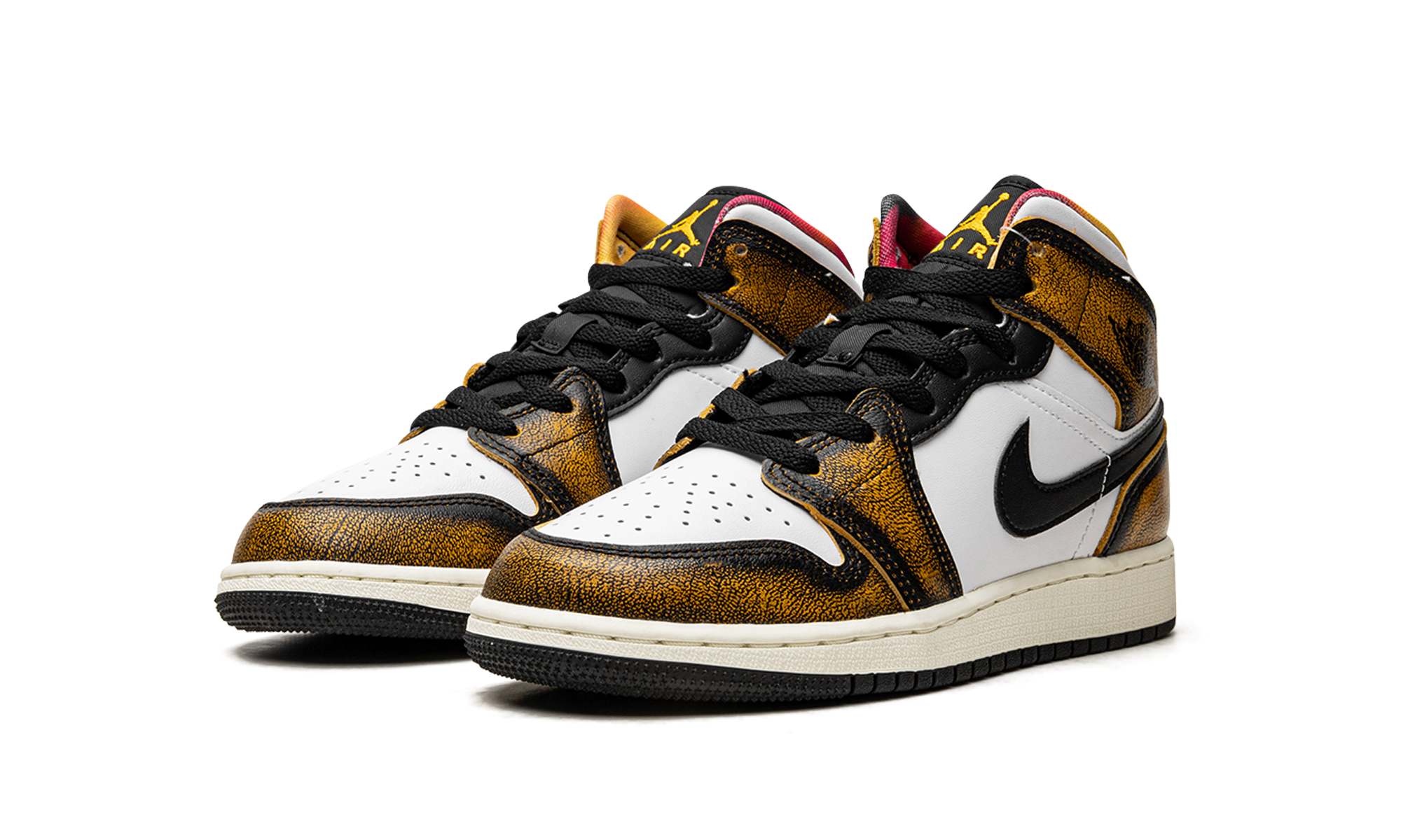 AIR JORDAN 1 MID SE GS "Orange Wear Away" DQ8418 071