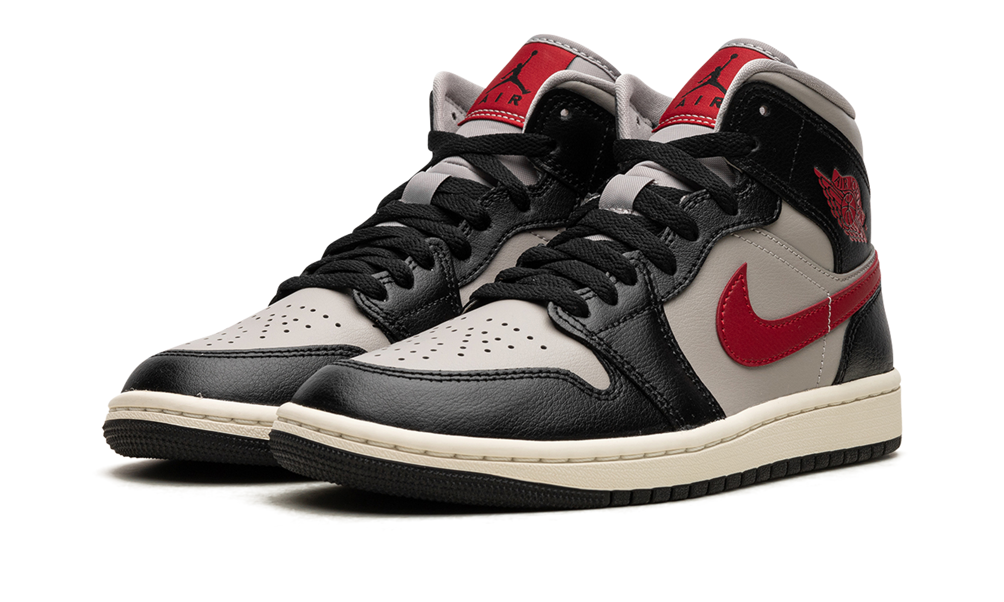 AIR JORDAN 1 MID WMNS "Black / Gym Red / College Grey" BQ6472 060