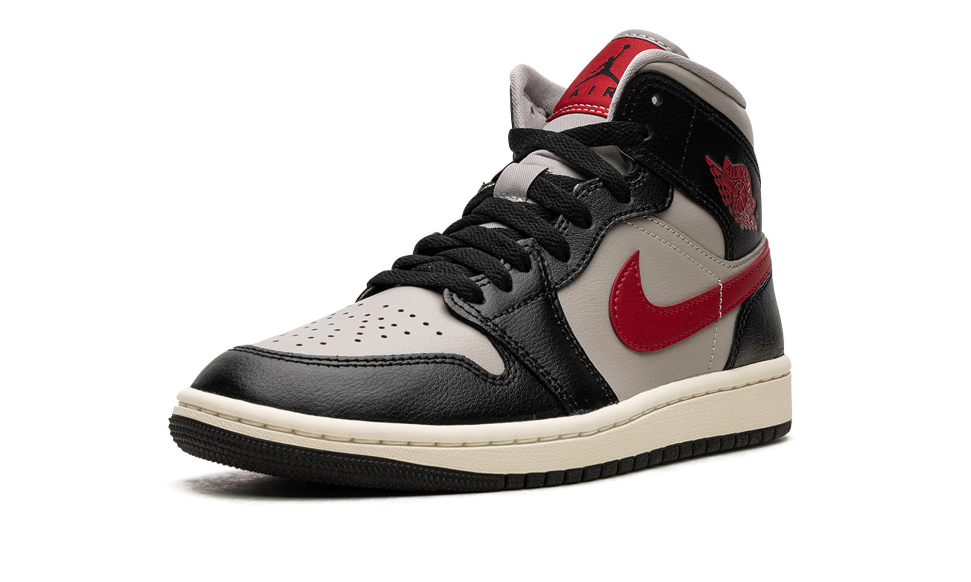 AIR JORDAN 1 MID WMNS "Black / Gym Red / College Grey" BQ6472 060