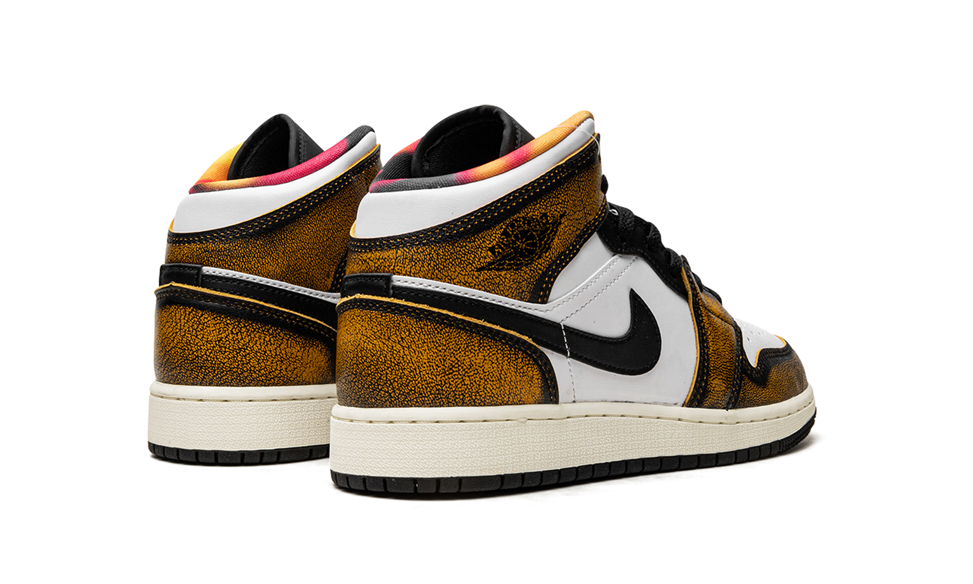 AIR JORDAN 1 MID SE GS "Orange Wear Away" DQ8418 071